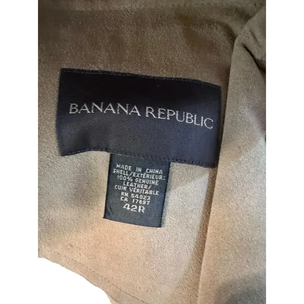 Banana Republic 100% suedes leather Blazer Jacket Size 42R
